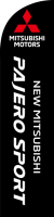 Black, Mitsubishi Motors New Mitsubishi Pajero Sport Feather Flag
