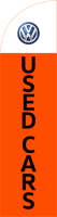 Orange White, Volkswagen Used Cars Feather Flag