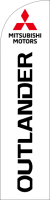 White, Mitsubishi Outlander Feather Flag