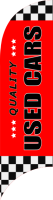 Red, Quality USED CARS Feather Flag, 80 cm x 300 cm