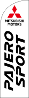 White, Mitsubishi  Pajero Sport Feather Flag