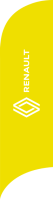 Yellow, White Renault Feather Flag, 80 cm x 300 cm