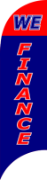 Blue-Red, We Finance Feather Flag, 80 cm x 300 cm