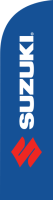 Blue, Suzuki Red (logo) Feather Flag, 80 cm x 300 cm
