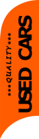 Orange, Quality USED CARS Feather Flag, 80 cm x 300 cm