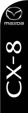 Black, Mazda CX-8 Feather Flag