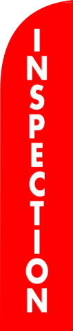 Red, Inspection Feather Flag