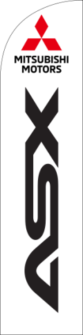 White, Mitsubishi ASX Feather Flag