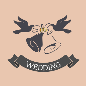Brown, Bell Wedding Flag