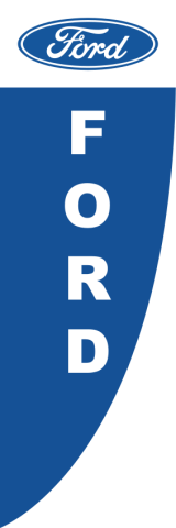 Blue White, FORD(stacked)Ford(logo),150x450cm