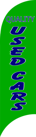 Green, Quality USED CARS,80x300cm