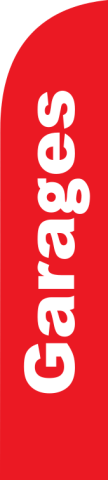 Red, Garages Feather Flag