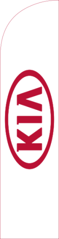 White, Kia Feather Flag