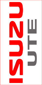 White, Isuzu UTE Flag