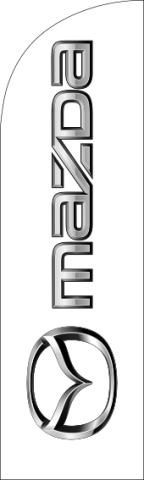 White, Mazda Feather Flag