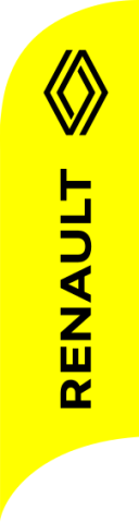 Yellow, Renault Feather Flag, 80 cm x 300 cm