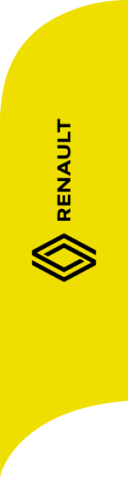 Yellow, Renault Feather Flag, 80 cm x 300 cm