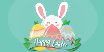 Happy Easter Bunny Flag