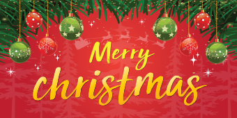 Merry Christmas Flag 180x90cm Design 02