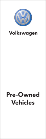 White, Volkswagen Pre-Owned Vehicles Flag