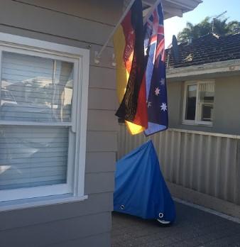 Wall mount bracket and pole1