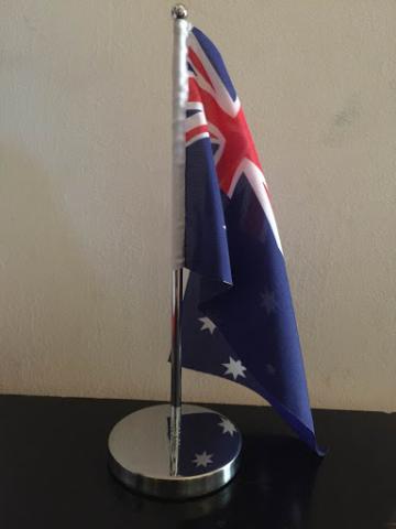 Chrome Desk Pole and Base