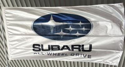 White, Subaru All Wheel Drive Flag