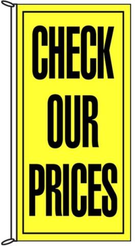 Check Our Prices Flag