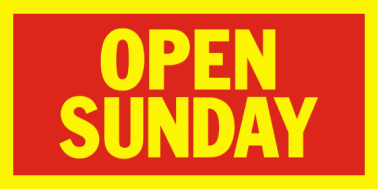 Open Sunday Flag