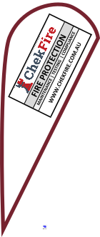 ChekFire Fire Protection Teardrop Flag