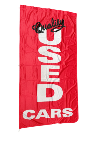 Red, Quality Used Cars Banner Flag