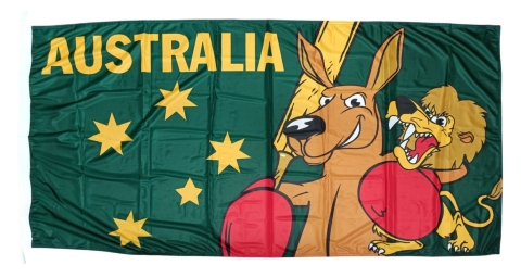 Fighting Kangaroo Cricket Flag