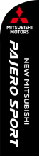Black, Mitsubishi Motors New Mitsubishi Pajero Sport Feather Flag