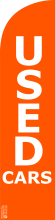 Orange White, Used Cars Feather Flag