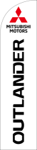 White, Mitsubishi Outlander Feather Flag
