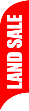 Red, LAND SALE Feather Flag, 80 cm x 300 cm