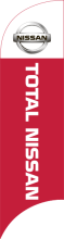 Red White, Nissan(logo),TOTAL NISSAN(acw),80x300cm