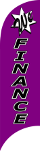 Violet, We Finance Feather Flag, 80 cm x 300 cm