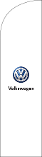 White, Volkswagen Feather Flag