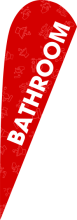 Bathroom Teardrop Flag