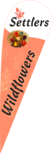 Settlers Wildflowers Teardrop Flag