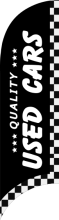 Black, Quality USED Cars Feather Flag, 80 cm x 300 cm