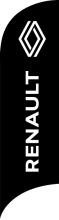 Black, Renault Feather Flag, 80 cm x 300 cm