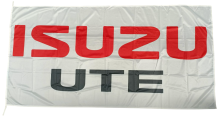 White, Isuzu UTE Flag