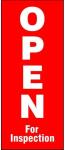 Red, Open for Inspection Flag